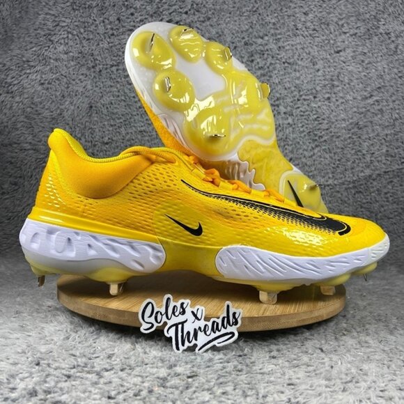 Nike Alpha Huarache Elite 4 Baseball Metal Size 15 Men Yellow Black DR6851-701